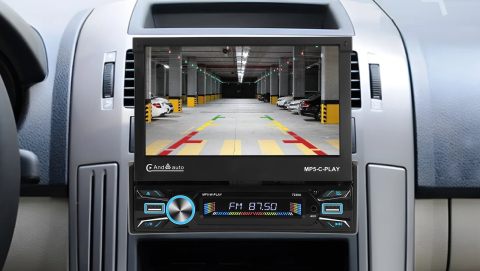 Navigatie 1DIN, Ecran retractabil automat de la buton, 2GB RAM 64GB, Android 12, Bluetooth, Wifi, Carplay / Android Auto [6]