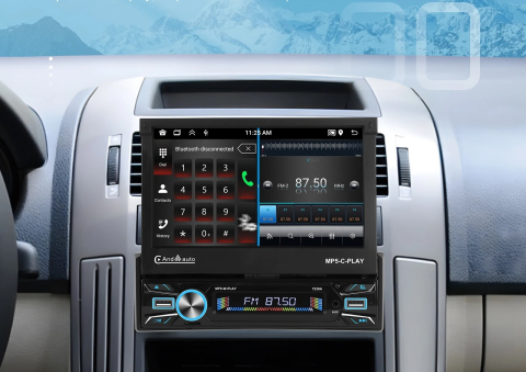 Navigatie 1DIN, Ecran retractabil automat de la buton, 2GB RAM 64GB, Android 12, Bluetooth, Wifi, Carplay / Android Auto [7]