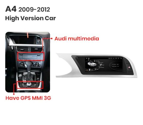 Navigatie Audi A4 B8 2009-2012, Android, Carplay, 4GB RAM 64GB, youtube, waze, google maps [2]