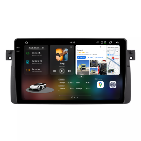 Rover - Navigatie BMW E46 (1998-2006), Android, Ecran 9 inch 2K, 12GB RAM 256GB, 8-core