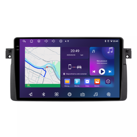 BMW - Navigatie BMW E46 (1998-2006), Android, Ecran 9 inch, 6GB RAM 128GB, 8-core