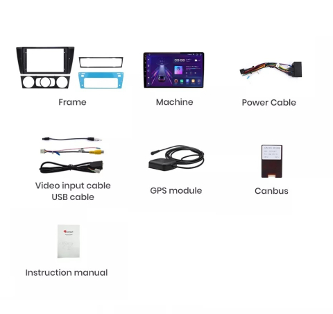 Navigatie Bmw seria 3 E90, E91, E92, E93, Android 12, 1GB RAM 32GB, google maps, youtube, waze, wifi, bluetooth [7]