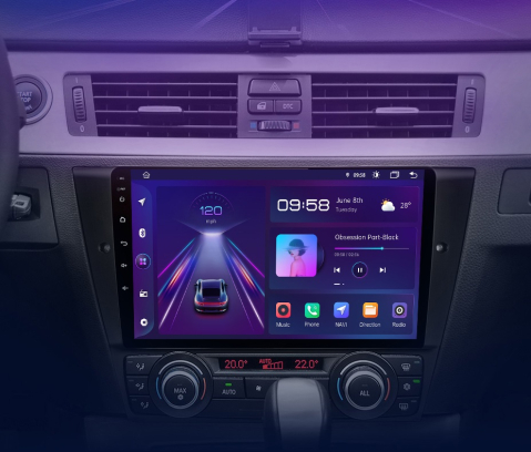 Navigatie Bmw seria 3 E90, E91, E92, E93, Android 12, 1GB RAM 32GB, google maps, youtube, waze, wifi, bluetooth [6]