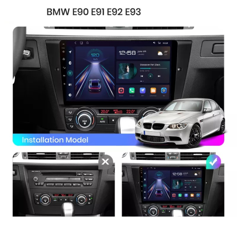 Navigatie Bmw seria 3 E90, E91, E92, E93, Android 12, 1GB RAM 32GB, google maps, youtube, waze, wifi, bluetooth [1]