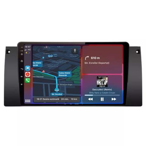 BMW - Navigatie bmw seria 5 e39, X5 E53, Android 12, 1GB RAM 32GB, 9 inch, wifi, google maps, waze, youtube