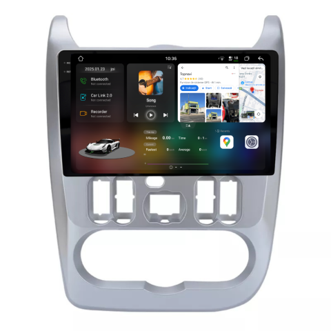 Logan (2008-2013) - Navigatie Dacia Logan 1 (2008-2013), Android, Ecran 9 inch 2K, 12GB RAM 256GB, 8-core