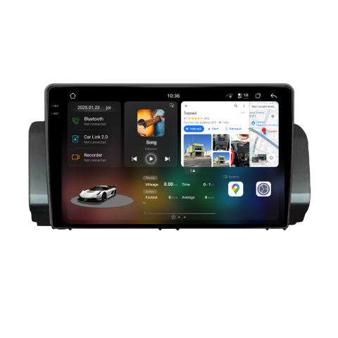 Sandero 3 2020+ - Navigatie Dacia Logan 3 (2021+), Android, Ecran 10 inch 2K, 12GB RAM 256GB, 8-core