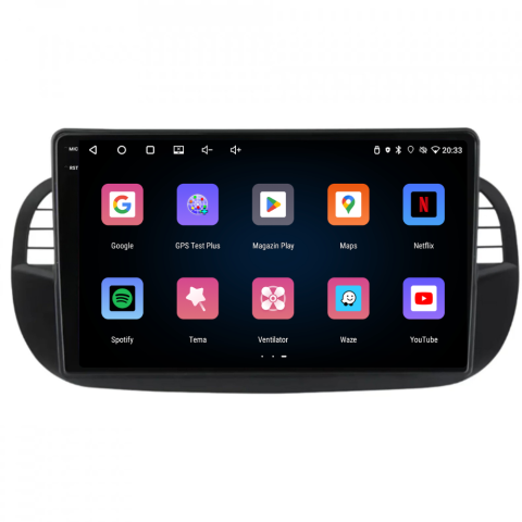 Navigatie Fiat 500 (2007-2015), Ecran 9 inch, 2GB RAM 32GB, negru [4]