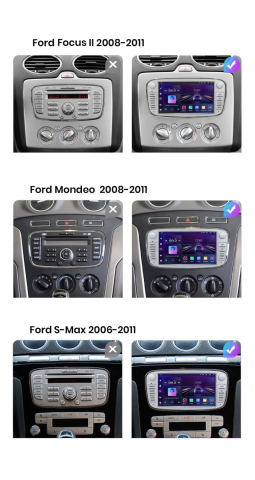 Navigatie Ford C-Max (2003-2010), Android, 4GB RAM 64GB, 8-core, argintiu [2]