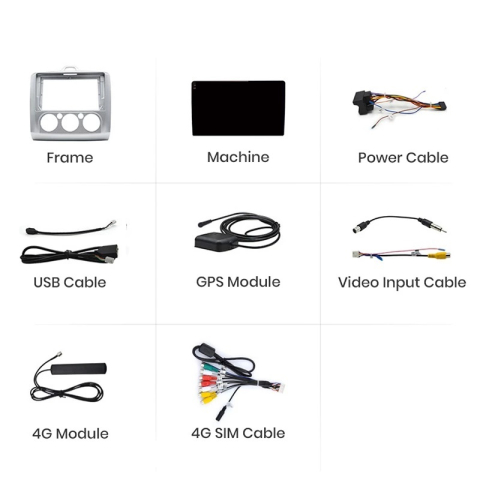Navigatie Ford Focus 2004-2011, Android 13,Ecran 2K, 4GB RAM 64GB, Octa Core, carplay /android auto,rama negru AC [8]