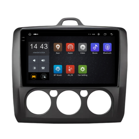 Navigatie Ford Focus 2004-2011, Android 13,Ecran 2K, 8GB RAM 256GB, Octa Core, carplay /android auto,rama negru AC [2]
