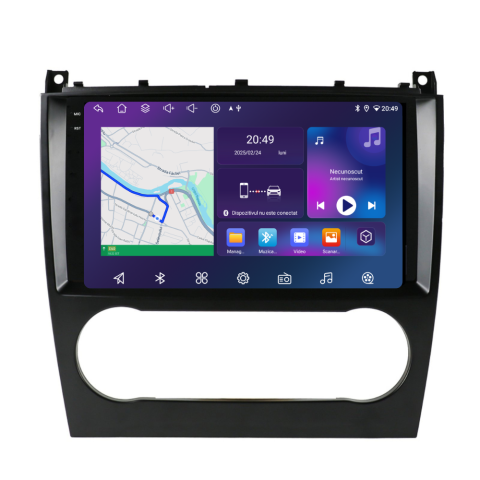 CLK-class w208 w209 (2002-2009) - Navigație Mercedes C-Class w203 (2005-2009), Android, Ecran 9 inch, 6GB RAM 128GB, 8-core
