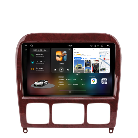 S-class w220 (1998-2005) - Navigatie Mercedes S-Class W220 (1998-2005), Android, Ecran 9 inch 2K, 12GB RAM 256GB, 8-core