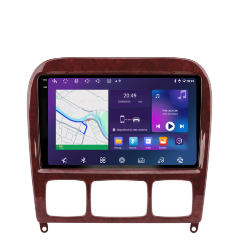 S-class w220 (1998-2005) - Navigatie Mercedes S-Class W220 (1998-2005), Android, Ecran 9 inch, 6GB RAM 128GB, 8-core