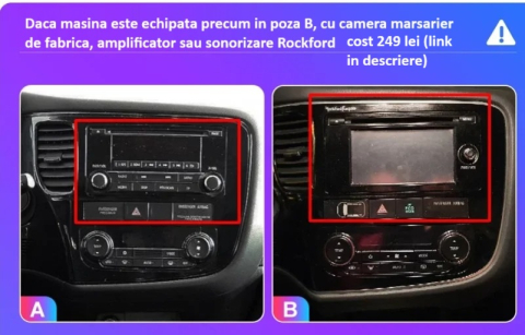 Navigatie Mitsubishi Outlander (2013-2022), Ecran 10 inch, 8GB RAM 256GB, 8-core [1]