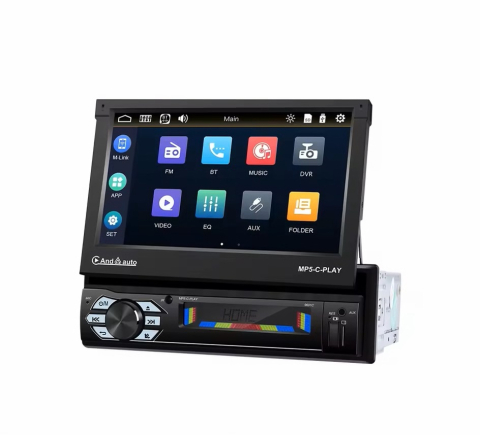 Navigatie auto universala - Navigatie MP5 player 1DIN, Ecran retractabil electric de la buton, Wince, Bluetooth, Usb, Mirrorlink