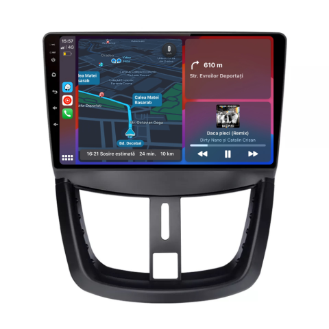 Peugeot - Navigatie Peugeot 207 (2006-2015), Ecran 9 inch, 1GB RAM 32GB