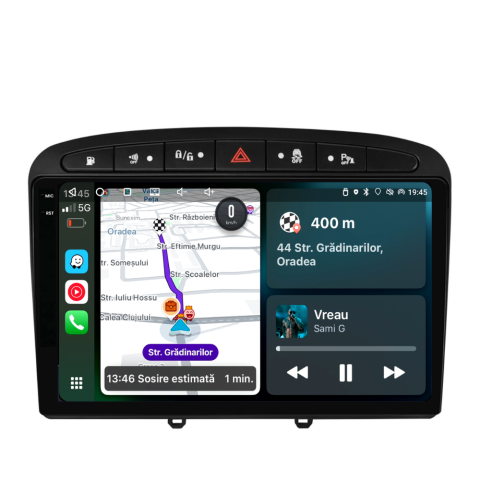 308 (2008-2020) - Navigatie Peugeot 308 (2008-2020), Ecran 9 inch, 4GB RAM 64GB, 4-core