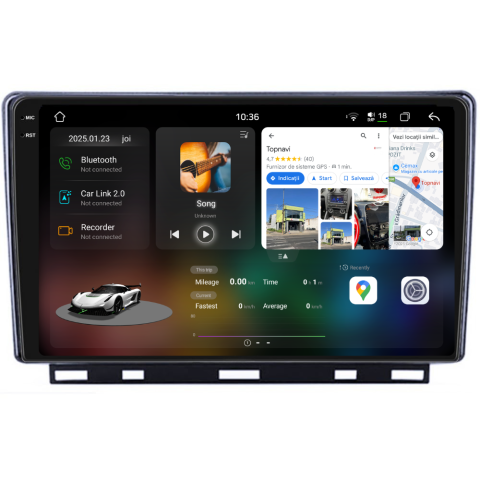 Clio 5 (2019+) - Navigatie Renault Clio 5 (2019+), Ecran 9 inch 2K, 12GB RAM 256GB, 8-core