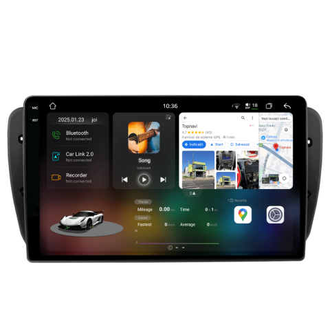 Ibiza 6J (2009-2016) - Navigatie Seat Ibiza 6J (2009-2013), Android, Ecran 9 inch 2K,12GB RAM 256GB, 8-core