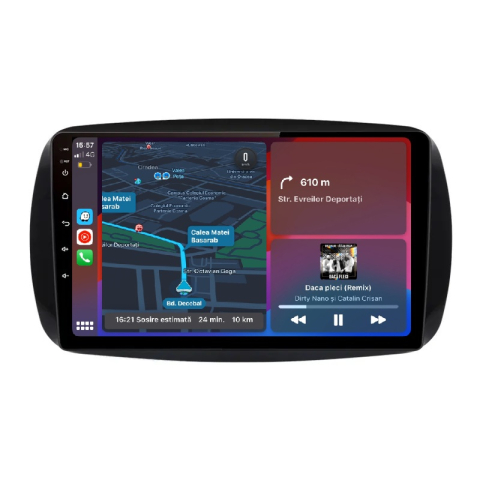 Smart - Navigatie Smart For Two / For Four (2016-2019), Ecran 9 inch, 1GB RAM 32GB