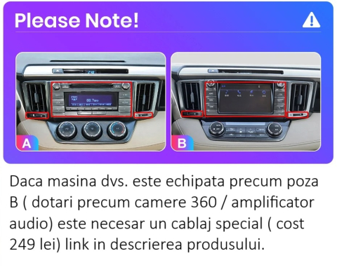 Navigatie Toyota RAV4 (2012-2018), Ecran 9 inch, 1GB RAM 32GB [1]