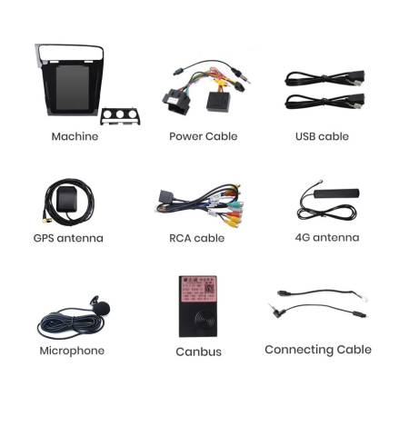 Navigatie Volkswagen Golf 7 (2014-2018),Ecran Tesla 9.7 inch, Android, 4GB RAM 64GB [9]