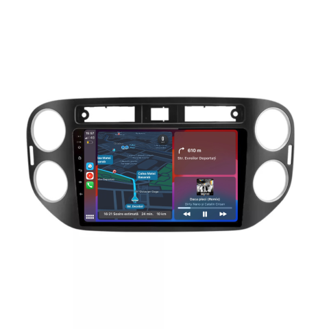 Tiguan (2006-2016) - Navigatie Volkswagen Tiguan 2011-2016, Android 12, 1GB RAM 32GB, google maps, youtube, wifi, waze, bluetooth