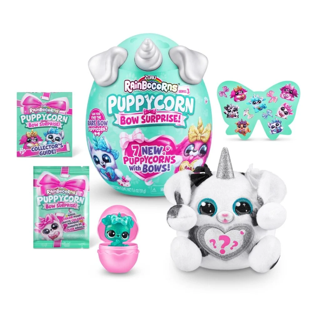 Jucarie surpriza de plus, Rainbocorns, Catelus Unicorn Curcubeu, S3 [10]