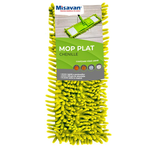 Galeti, mopuri si lavete - Rezerva mop plat Misavan Chenille, microfibra