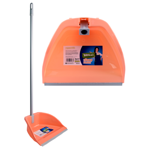 Galeti, mopuri si lavete - Faras cu coada flexibila ergonomic Brilli, plastic, peach
