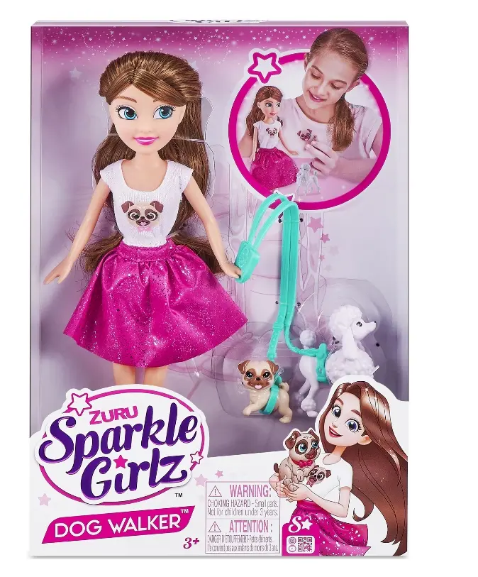 Papusi si jucarii de plus - Papusa Zuru cu catelus, 3 ani+, Sparkle Girlz