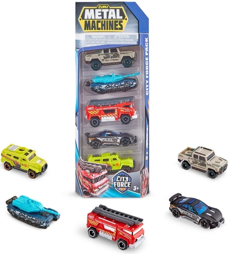 Set 5 masinute Metal Machines - City Force, 1:64 [3]