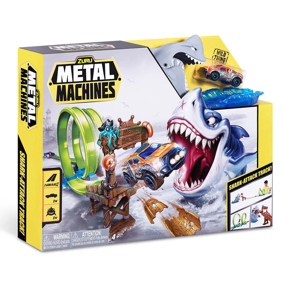 Masinute si jucarii cu telecomanda - Set de joaca Pista Rechinului, + 4 ani, Metal Machines