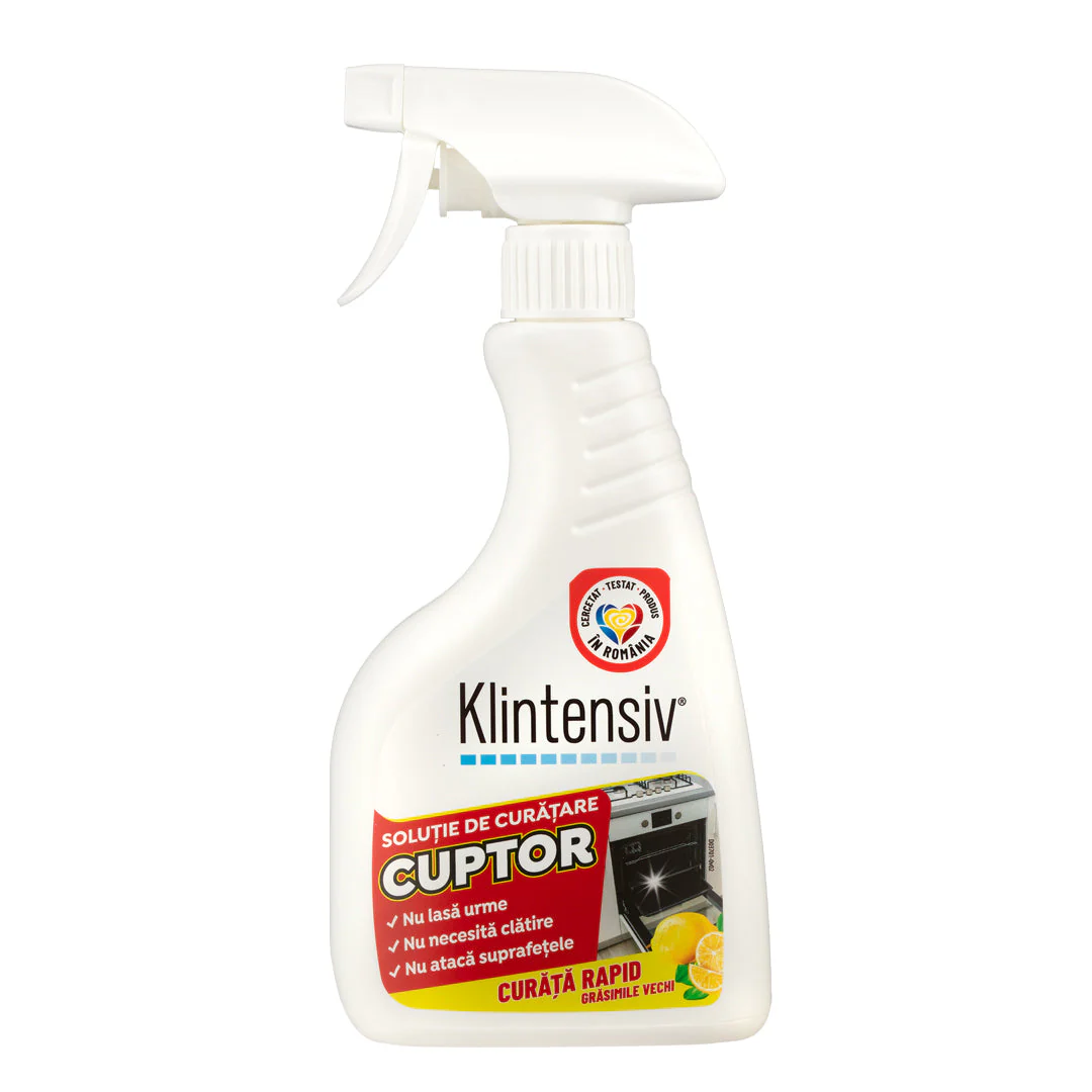 Praf de curatat si alte subtante - Solutie curatare cuptor 500 ml, Klintensiv