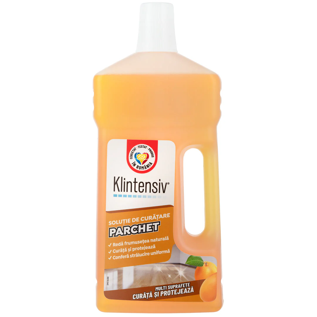 Praf de curatat si alte subtante - Solutie curatare parchet 1 litru, Klintensiv