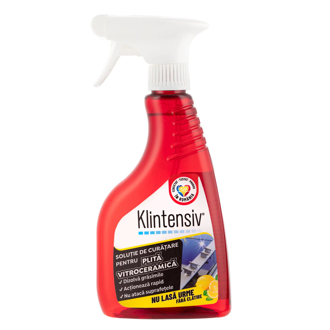 Praf de curatat si alte subtante - Solutie curatare plita vitroceramica 500 ml, Klintensiv