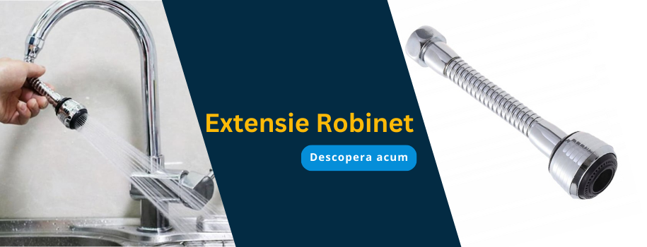Adaptor flexibil universal, prelungitor pentru robinet chiuveta
