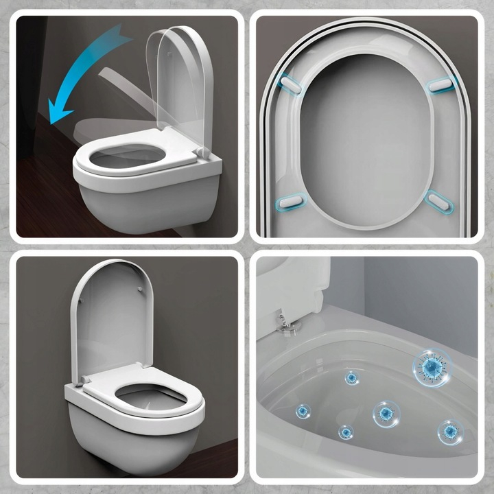 Capac WC  Compatibil Kolo Preciosa, Duravit Vero, detașabil [7]