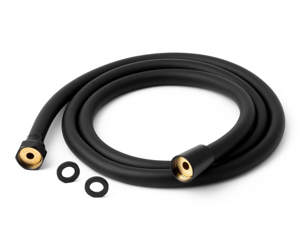 Furtun de duș negru din PVC 150 cm [1]