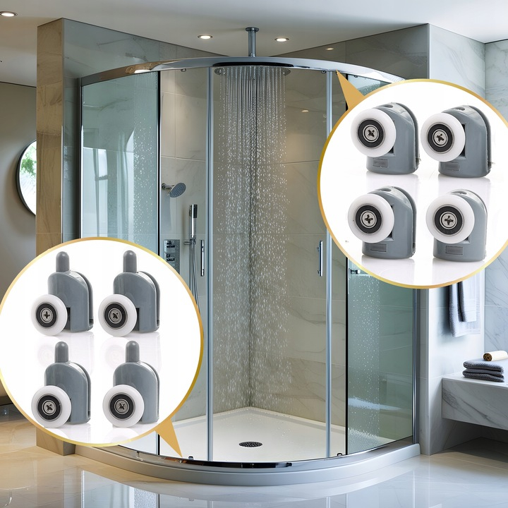 Set 8 role simple pentru cabina de dus, calitate premium [8]