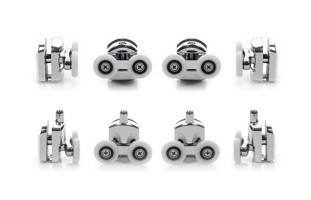 Set 8 role universale duble cromate pentru cabina de dus [10]