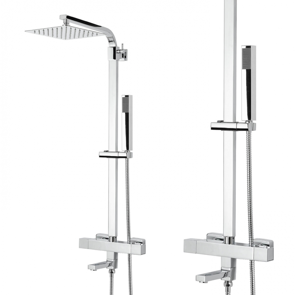 Set coloană de duș cu termostat și baterie de cadă - diferite dimensiuni [1]