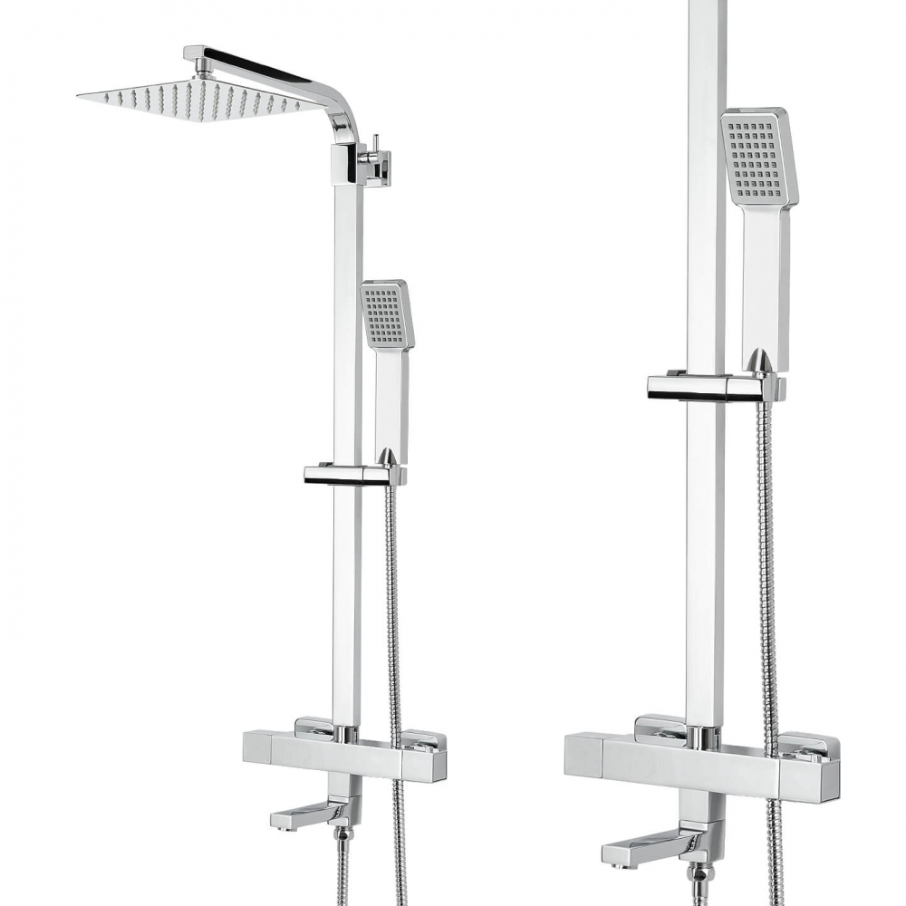Set coloană de duș cu termostat și cu baterie de cadă - diferite dimensiuni [1]