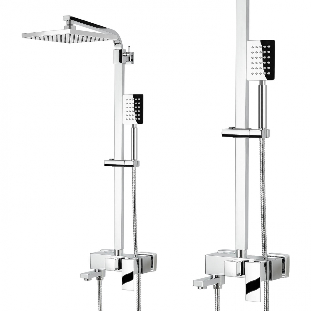 Set coloană de duș și baterie de cadă cu efect de ploaie de 20cm [1]