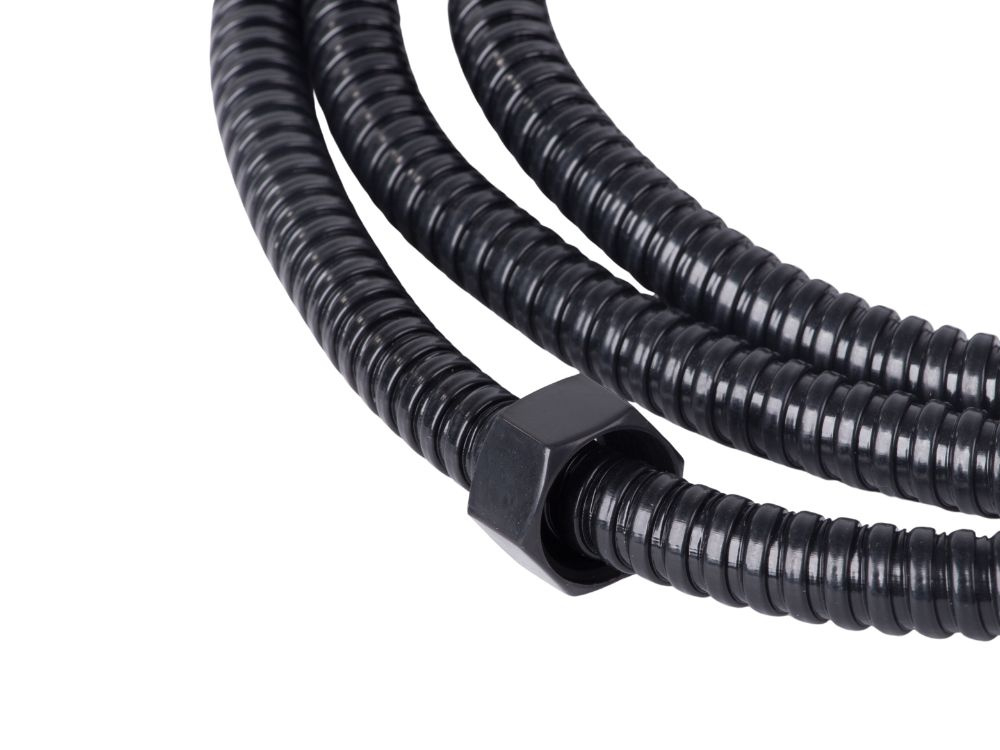 Set de duș cu mâner, de înaltă presiune, furtun 150 cm, 5 funcții, negru mat [4]