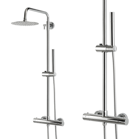 Baterie de duș cu termostat și efect de ploaie - diferite dimensiuni Coloane de dus si seturi de dus - Baterie de duș cu termostat și efect de ploaie - diferite dimensiuni