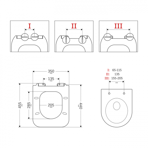 Capac WC cu închidere lentă, rectangular [1]