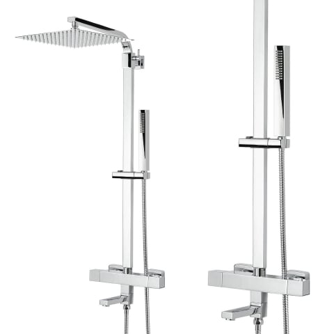 Coloană de duș aparentă cu termostat și cu baterie de cadă - diferite dimensiuni [1]