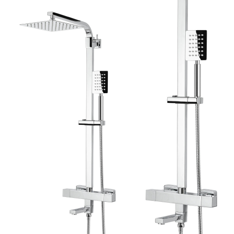 Coloană de duș cu termostat și cu baterie de cadă - diferite dimensiuni Coloane de dus si seturi de dus - Coloană de duș cu termostat și cu baterie de cadă - diferite dimensiuni
